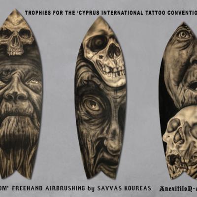 3 Trophies International Tattoo Convention By Anexitilon