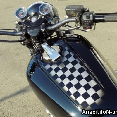 Checkered Flag On Honda Cb 750 Airbrushing By Savvas Koureas Anexitilon