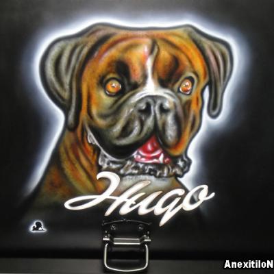 Dog Portrait Airbrushing By Savvas Koureas