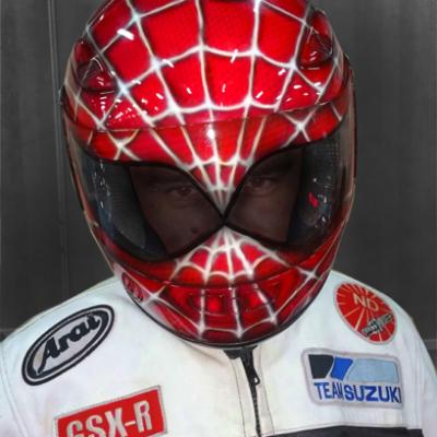 Motorcyclists Full Face Spiderman Hemmet By Anexitilon Savvas Koureas