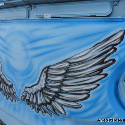 Vw Van Wings Airbrushing By S. Koureas Www.anexitilon Art.com Vw Club Cyprus