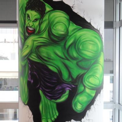 Hulk Mural Airbrushing By S. Koureas Www.anexitilon Art.com All Over Cyprus