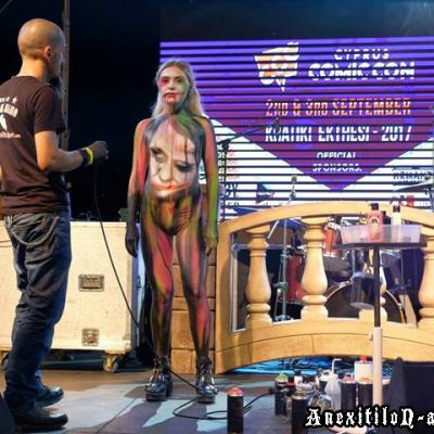 Cyprus Comiccon Body Painting Show Body Art By Anexitilon