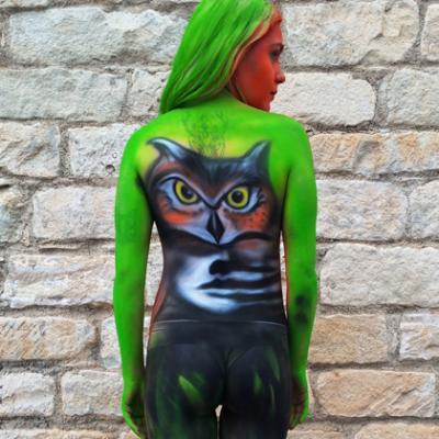 Owl Lady Body Art By Anexitilon