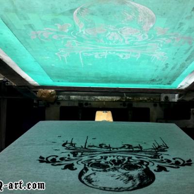 Skull Screen Printing Art By Anexitilon For The Sacred Tooth Brand